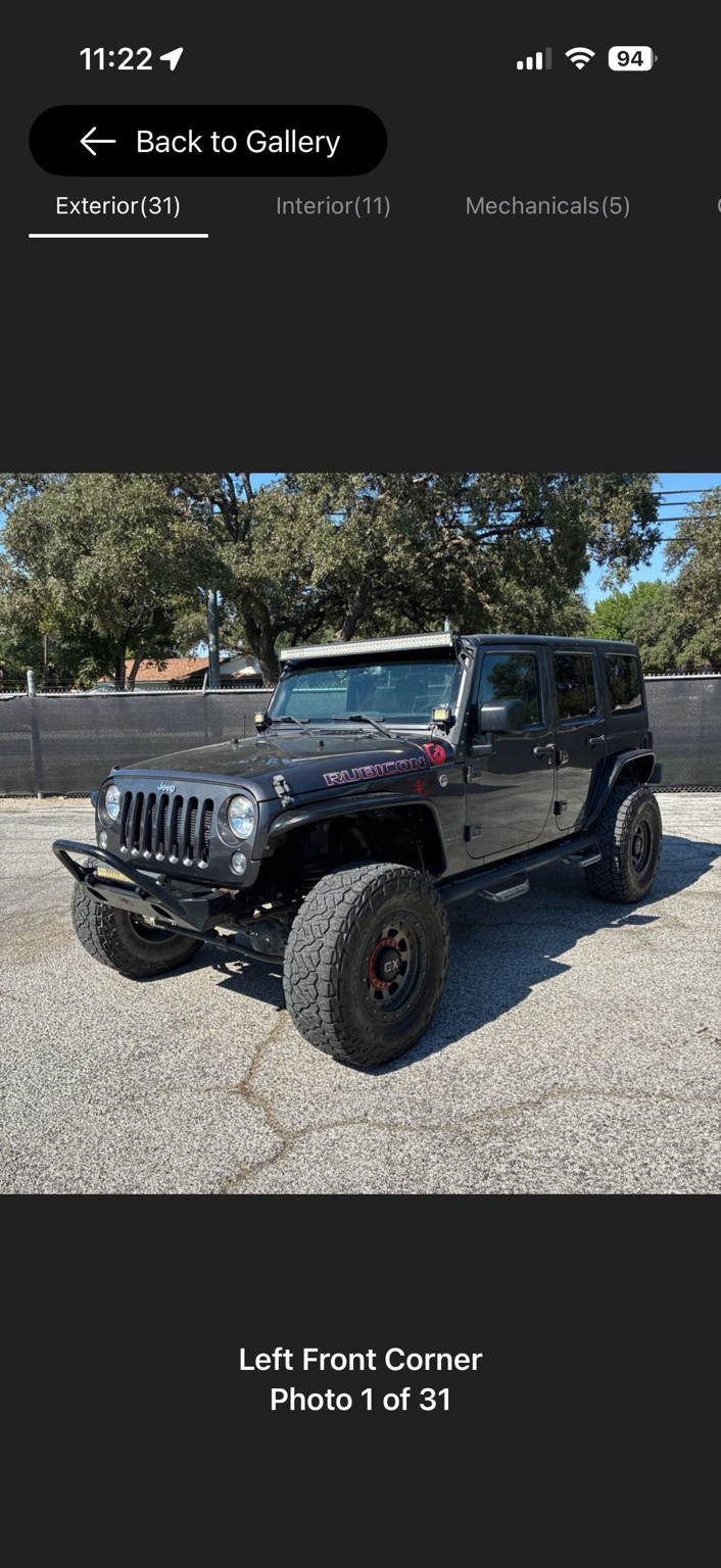 2016 Jeep Wrangler Unlimited Sport exterior view